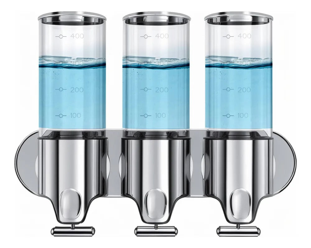 Dispensador Triple de Pared 1500ml – Organizador de Baño